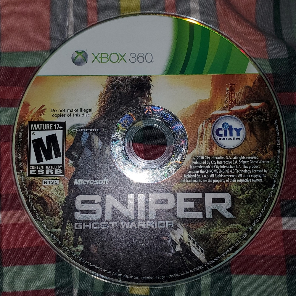 5 for $25 | Xbox 360 Sniper Ghost Warrior City Interactive - UNTESTED